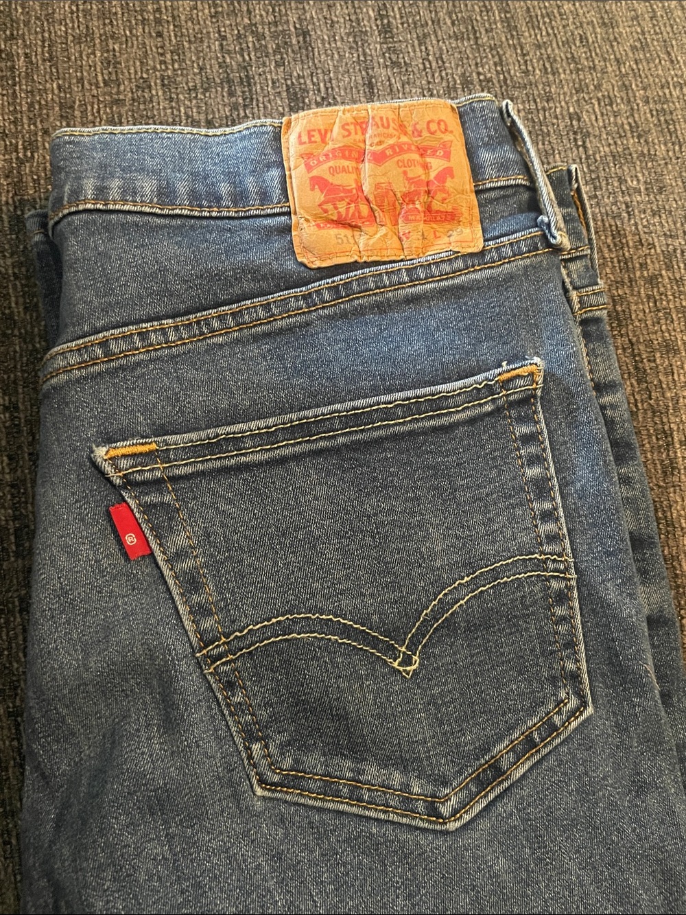 Levi's Medium Blue Straight-Leg Denim Jeans 34x29